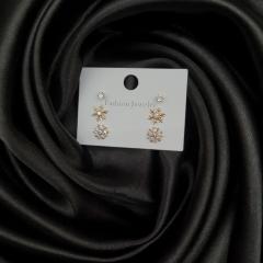 Fashion Earrings Set 3 Gold