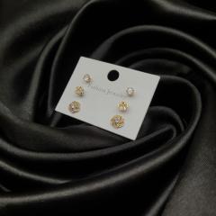 Fashion Earrings Set 4 Gold