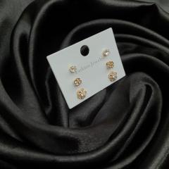 Fashion Earrings Set 4 Gold