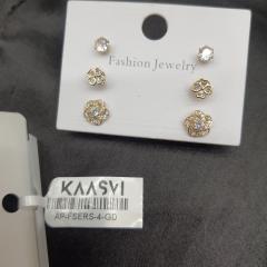 Fashion Earrings Set 4 Gold