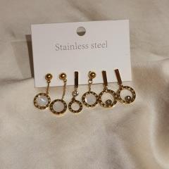 Fashion Earrings Set 6 Rose Gold