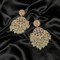 Kundan Earrings 13 Cream Gold