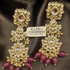 Kundan Earrings 9 Ruby Gold