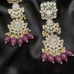 Kundan Earrings 9 Ruby Gold