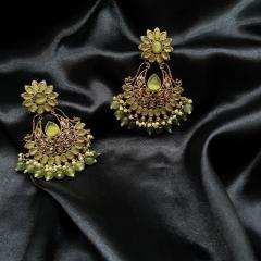 Mehandi Polish Earrings 4 Green