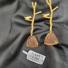 Modern Earrings 9 Peach Gold