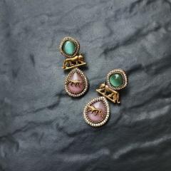 Sabya Sachi SS Earrings 3 Mint Pink