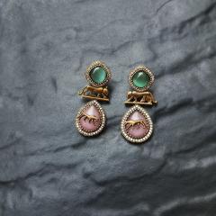 Sabya Sachi SS Earrings 3 Mint Pink