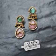 Sabya Sachi SS Earrings 3 Mint Pink