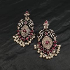 Silver Replica Earrings 1 Ruby