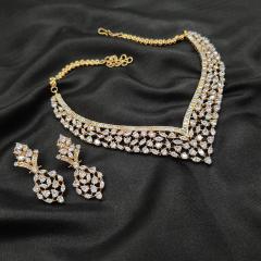 AD Necklace Set 4 Gold