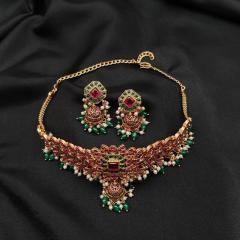 Antique Chokar Set 1 Ruby Gold