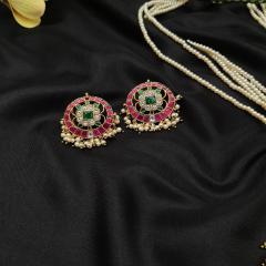 Antique Kundan Long Set 1 Ruby Gold