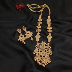 Antique Long Necklace Set 10 Gold