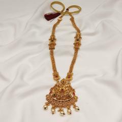 Antique Long Necklace Set 8 Multi Gold