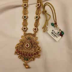 Antique Long Necklace Set 2 Gold