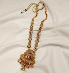 Antique Long Necklace Set 2 Gold