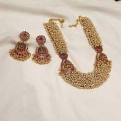 Antique Necklace Set 1 Ruby Gold