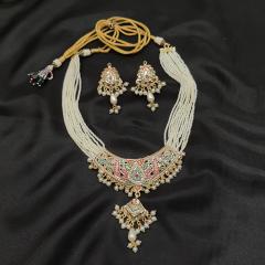 Jadau Necklace Set 1 Multi Gold