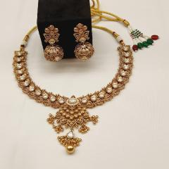 Kundan Necklace Set 5 Gold