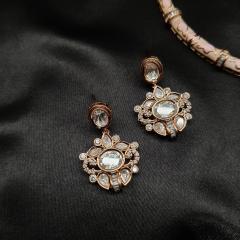 Premium Kundan Necklace Set 2 Mina Gold