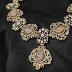 Victorian Necklace Set 3 Peach