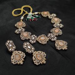 Victorian Necklace Set 3 Peach