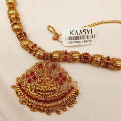 Temple Necklace Set 1 Ruby Gold