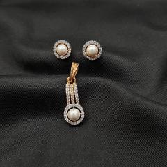 AD Pearl Pendant Set - ADPRPS 6 Gold