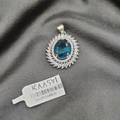 AD Pendant - ADP 2 Aqua Blue Silver