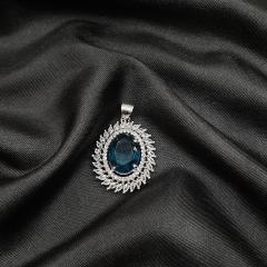 AD Pendant - ADP 2 Aqua Blue Silver