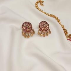 Antique Pendant Set - ANPS 2 Ruby Gold