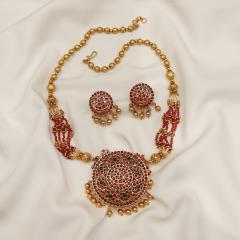 Antique Pendant Set - ANPS 2 Ruby Gold