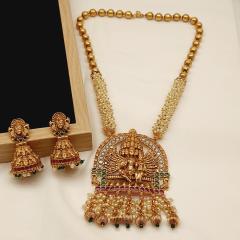 Temple Long Pendant Set - TMLPS 1 Gold