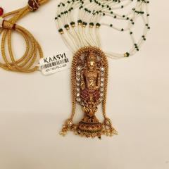 Temple Long Pendant Set - TMLPS 2 Gold