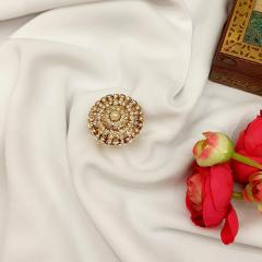 Jadau Ring - JRG 1 Pearl Gold